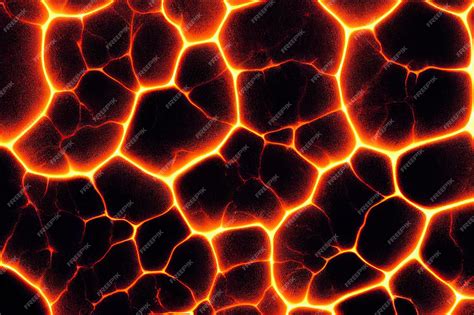 Premium Photo Abstract Shapes Of Fiery Black Yellow Lava Texture