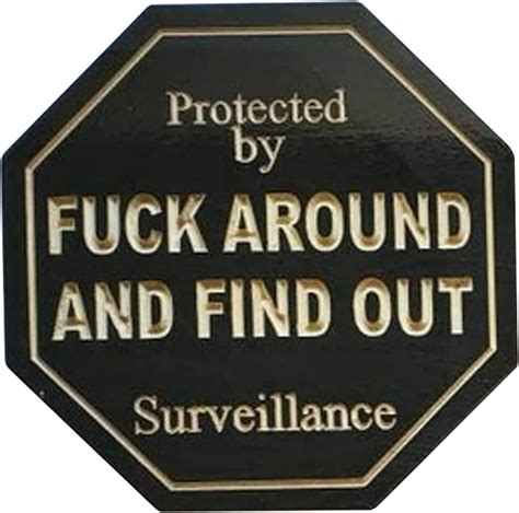 Yard Sign Fuck Around And Find Out Door Sign Fafo Yard Sign Office Window Front Door Decor Sign