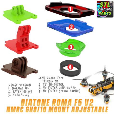 Stl File Diatone Roma F V Namelessrc Naked Gopro Hero Mount