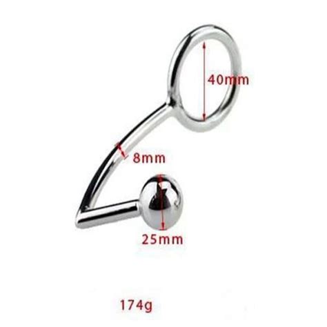 Anneaux Pour Pénis mm Avec Bouchon Anal En Métal Bdsm Scrotum Anus Civière Jouets