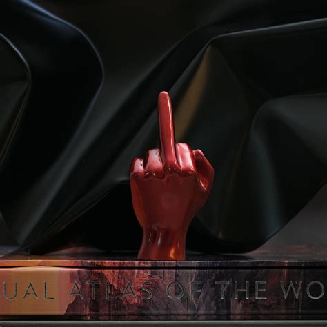 Hand Gesture Fuck You Middle Finger Ring Jewelry Holder Bronze