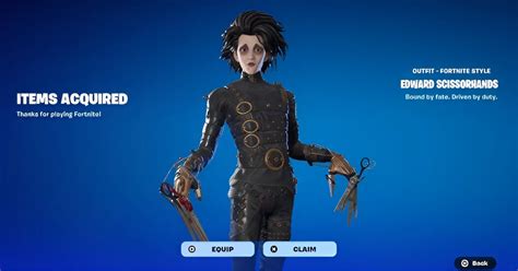 Edward Scissorhands Fortnite Skin Price And How To Get It Fragster