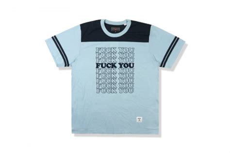 Supreme Hysteric Glamour Fuck You Football Tee Light Blue GLAB VN