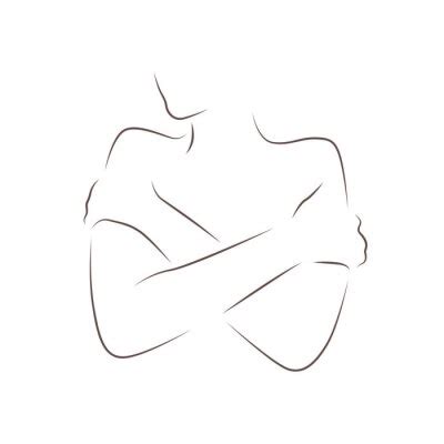 Beautiful Naked Woman Line Art Female Body Silhouette Vector Posters For The Wall Posters