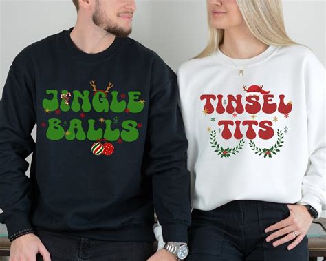 Jingle Balls Tinsel Tits Shirts Couple Christmas Pajamas Funny