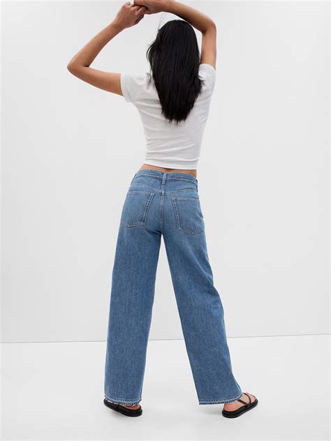 Low Rise Stride Wide Leg Jeans Gap