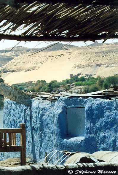 Blue Wall Of Elephantine Island In Upper Egypt