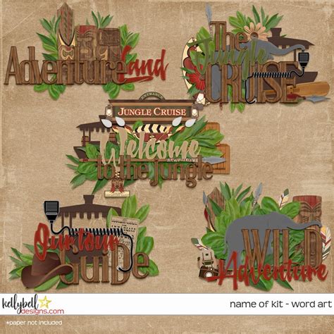 Jungle Cruisin Word Art Kellybell Designs
