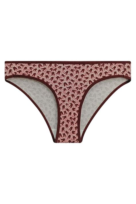 Buy Low Waist Printed Bikini Panty In Baby Pink Cotton Online India Best Prices COD Clovia
