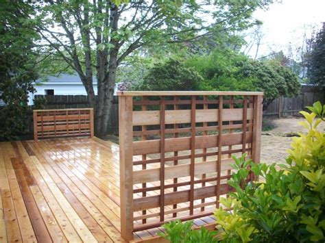 Cedar Deck With Custom Lattice Deck With Lattice Privacy Screen Deck