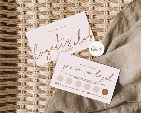 Editable Loyalty Card Template Modern Loyalty Rewards Card - Etsy