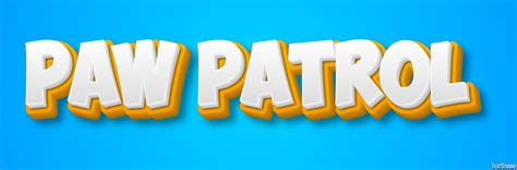 Paw Patrol Text Effect And Logo Design Brand