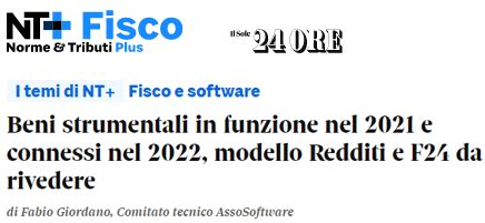 Beni Strumentali In Funzione Nel 2021 E Connessi Nel 2022 Modello