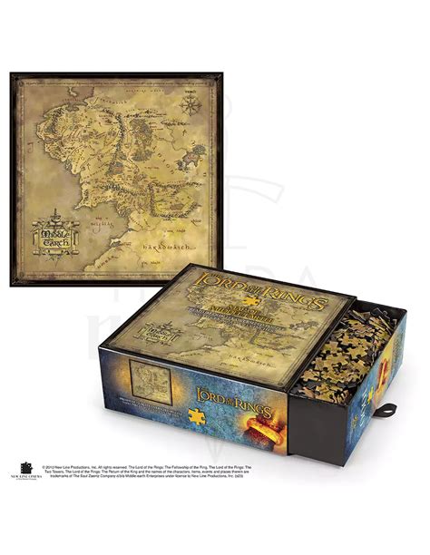 carte puzzle de la terre du milieu du seigneur des anneaux boutique