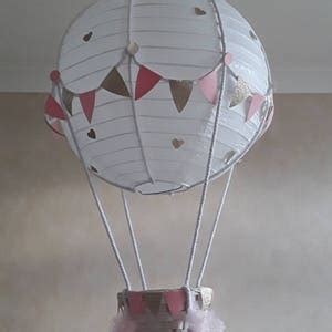 Add Your Own Toy Hot Air Balloon Nursery Light Shade Made To Order Bunting Etsy Uk