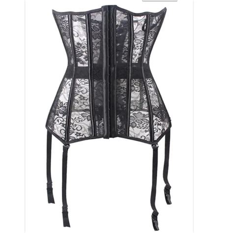 Sexy Lingerie Garter Belt For Women Pastel Goth Suspender Belt Studded Underbust Corset With