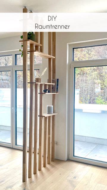 An Empty Room With Wooden Shelves And Windows