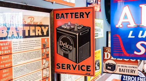Delco Batteries Tin Flange Sign For Sale At Auction Mecum Auctions
