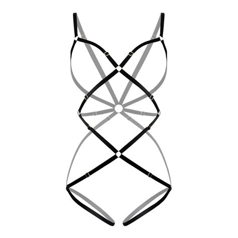 Bondage body harness strapping bodycage erotic bodysuit sexy lingerie Marina V Lingerie女