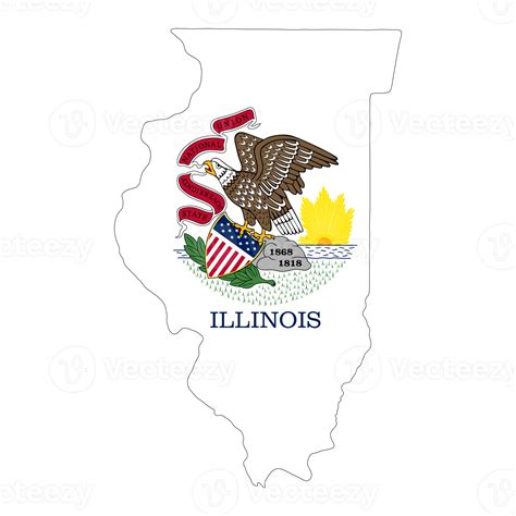 Illinois Flag - State of America 26804014 PNG