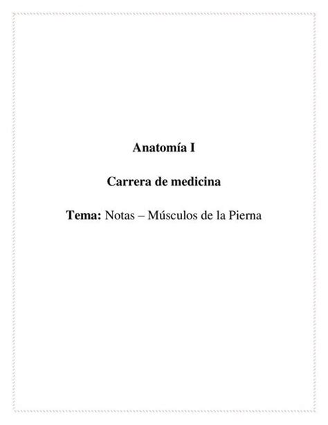 Notas De Anatom A Muscular De La Pierna Jonathan Udocz