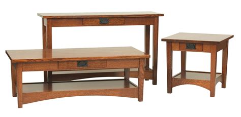 Arts & Crafts Coffee Table Open – Amish Custom Furniture