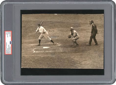 Babe Ruth World Series Photograph Babe At Bat PSA Type I