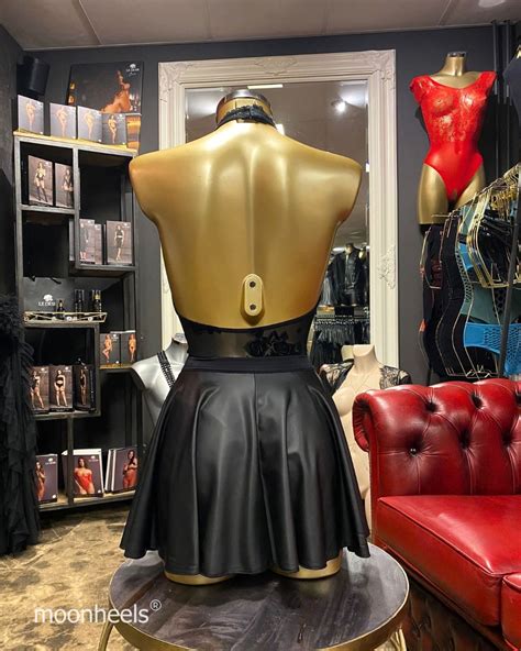 Exclusive And Seductive Soft Nude Wetlook Skirt Lea Moonheels Moonheels