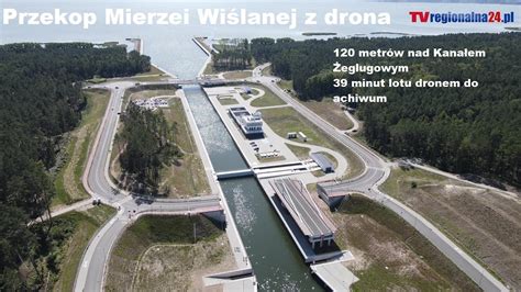 Przekop Mierzei Wiślanej z drona 120 metrów nad Kanałem Żeglugowym 39