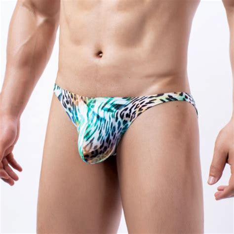 Men S Briefs Low Rise Bikini Panties Classic Basics Penis Pouch Underwear Sexy Fashion Printed