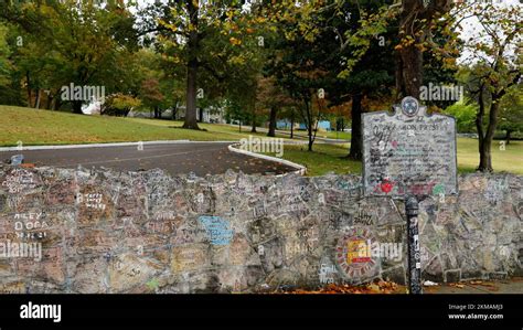 Graceland - the home of Elvis Presley - photographed from the public ...