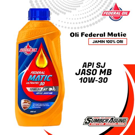 Jual Oli Mesin Matic Universal Federal Ultratec Matic Sae W Ml