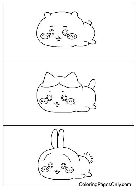 Chiikawa Coloring Pages Free Printable Pdf  Png And Online Coloring