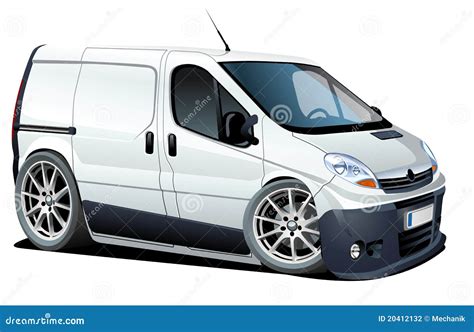 Vector Cartoon Delivery Cargo Van Stock Vector Illustration Of