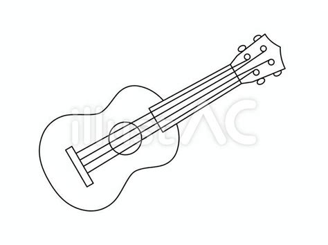 ウクレレ（線画）イラスト - No: 503706｜無料イラスト・フリー素材なら「イラストAC」