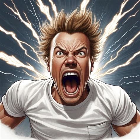 Premium Ai Image Exploding Head Screaming Thunder Generated Ai