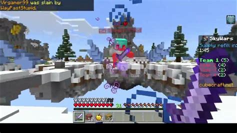 18 Kills Mega Skywars Cubecraft Youtube