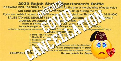 Rajah Shriners 2020 Sportsmans Raffle Has Been