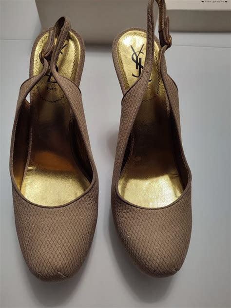 Босоножки yves sant laurent со скрытой платформой кожаные размер 41 ...