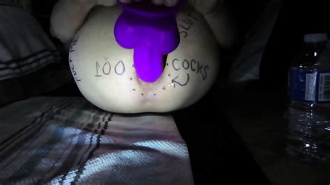 DEEP WITH MY HUGE PURPLE DILDO