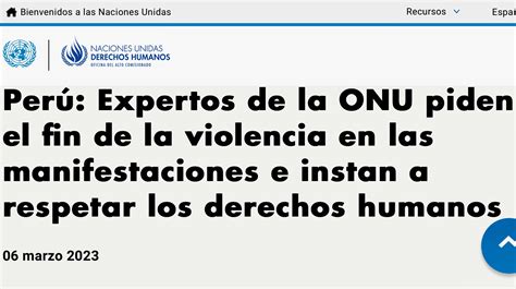 Antonio M Quispe Md Phd On Twitter Expertos De La Onu Expresaron