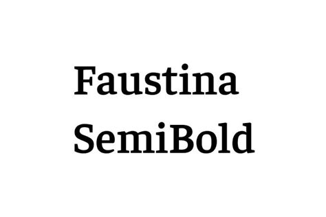 Faustina Semibold Font Free Font Download