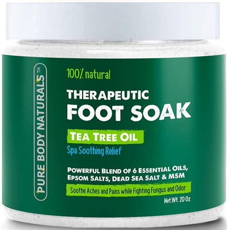 Epsom Salt Foot Soak With Tea Tree Oil Pure Body Naturals