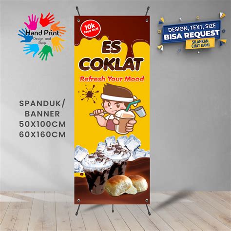 Spanduk Banner Es Coklat Cocol Roti Gratis Memesan Desain Lazada