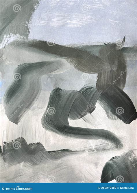 Modern Green Landscape Abstract Paint Stock Illustration