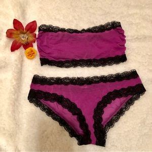 Dreamgirl Intimates Sleepwear Adorable Soft Bandeu Mesh Lace Lingerie Set Poshmark