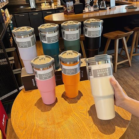 Stainless Steel Handheld Thermos Bottle Insulated Vacuum Korean Tumbler Hot Cold Cup Botol