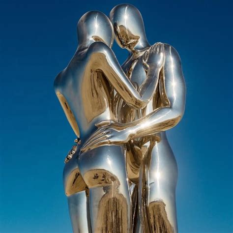 Modern Abstract Body Nude In Every Lifetime I Will Find You Stainless Steel Sculpture