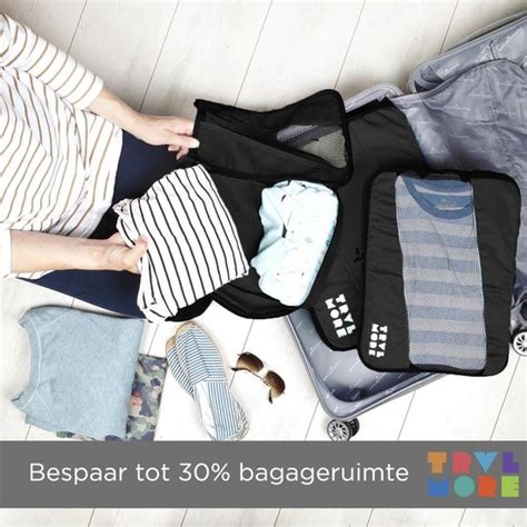 TravelMore Packing Cubes Set Kleding Organizer Voor Koffer En