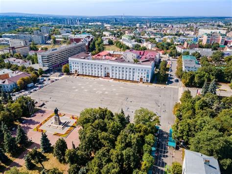 Premium Photo | Aerial view of the center of Ulyanovsk Russia city ...